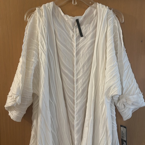 IC by Connie K Women’s Textured Open Cardigan Beachy New White Size XXL - Picture 2 of 13